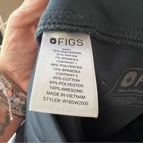 FIGS Zamora Jogger Scrub Pants Blue‎ Women’s SIZE SMALL - Picture 6 of 6